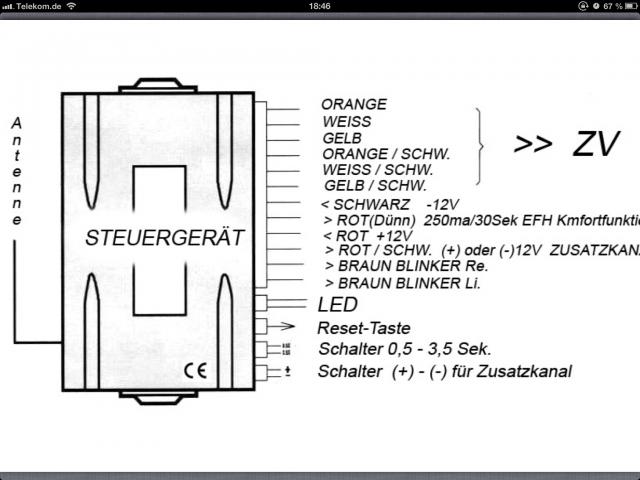 Anschluss Plan Keyless Entry